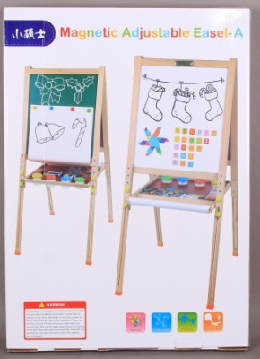 Голяма Дъска с Български Букви – Двустранна, Магнитна и за Флумастери, с Разтягащи се Крака, 83×60×8 см (140 см в Разпънат Вид)